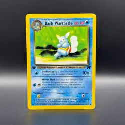 2000 Pokemon Team Rocket First Edition Dark Wartortle #46/82 - Image 1
