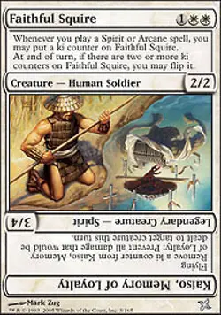 MTG - Faithful Squire - Foil Betrayers of Kamigawa - Image 1