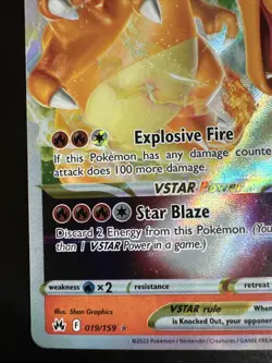 Pokemon TCG Charizard VSTAR Holo Polemon Crown Zenith 019/159 - Image 4