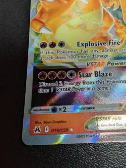 Pokemon TCG Charizard VSTAR Crown Zenith Ultra Rare Holo Card 019/159 - Image 3