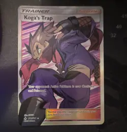 Pokemon TCG Koga's Trap 211/214 Sm-Unbroken Bonds Full Art Holo Ultra Rare - Image 1