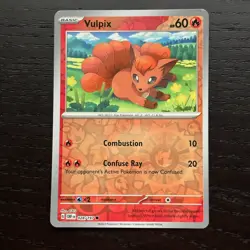 Vulpix 028/197 Pokemon Obsidian Flames SV03 Reverse Holo Common Card NM - Image 1