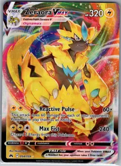 Zeraora VMAX 054/159 SWSH: Crown Zenith - Pokemon Card - NM - Image 1