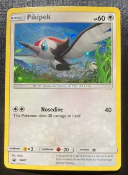 Pikipek Sm07 Pokemon Black Star Promotional Cosmos Holo Rare TCG LP - Image 1