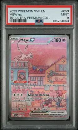 2023 POKEMON SVP EN-SV BLACK STAR PROMO #053 MEW EX PSA 9 - Image 1