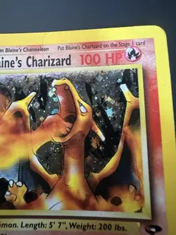Blaine's Charizard Gym Challenge Holo Rare 2/132 Pokemon WOTC Vintage - Image 3