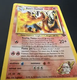 Blaine's Charizard Gym Challenge Holo Rare 2/132 Pokemon WOTC Vintage - Image 4