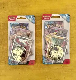 TCG Pokemon: Stellar Crown Checklane Blister Set, Roaring Moon And Iron Thorns - Image 1