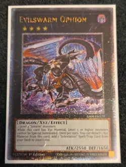Evilswarm Ophion Ra04-en179 Quarter Century Secret Rare Yugioh! Stampede Nm - Image 1