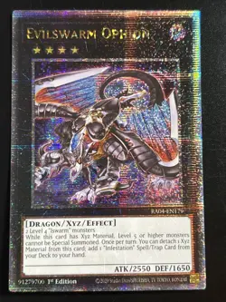 Evilswarm Ophion 1st Edition Quarter Century Secret Rare RA04-EN179 Yu-Gi-Oh! - Image 1