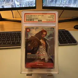 PSA 10 Shanks Alt. Art OP12-008 - Legacy of the Master - One Piece TCG - English - Image 1