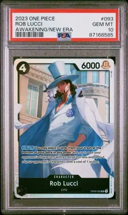 2023 One Piece #093 ROB LUCCI Awakening of the New Era PSA 10 GEM MINT - Image 1