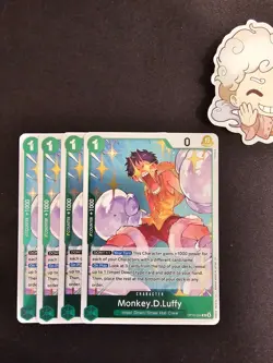 4x OP16-034 Monkey D Luffy R Playset -One Piece TCG- The Time of Battle English - Image 1
