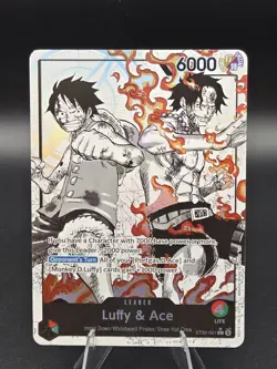 One Piece Luffy And Ace Parallel Alternate Art Leader ST30-001 Near Mint - Image 2