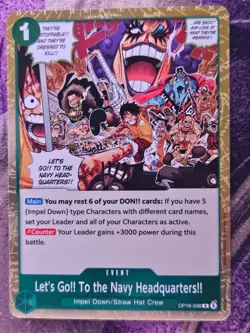 Let's Go!! To the Navy Headquarters.. OP16-038 Time of Battle One Piece Foil NM - Image 1