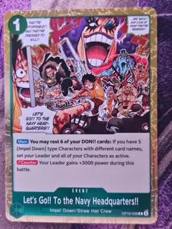 Let's Go!! To the Navy Headquarters.. OP16-038 Time of Battle One Piece Foil NM - Image 1