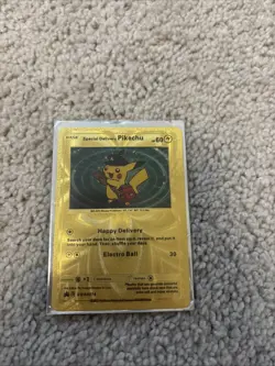 Pokemon Gold Custom Special Delivery Pikachu Graded 10 Card - Image 1