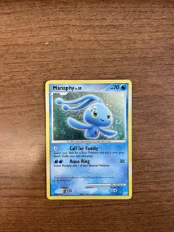 2007 Pokemon Manaphy 4/12 Holo DP Trainer Kit Manaphy & Lucario - Image 1