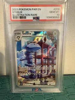 PSA 10 Steelix Illustration Rare Pokemon TCG Paradox Rift Graded Pokemon Card - Image 1