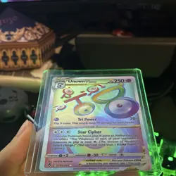 Unown VSTAR Secret Rare Full Art Holo Silver Tempest 199/195 Pokemon TCG - Image 5