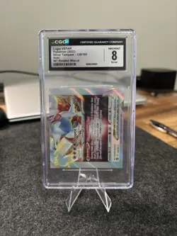 2022 POKEMON SILVER TEMPEST 139 LUGIA VSTAR 90 Degree Rotated Miscut CGC 8 ERROR - Image 1