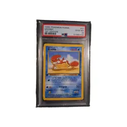 1999 Pokemon Fossil Krabby 1st Edition card - Image 1