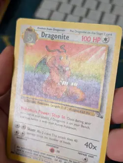 Pokemon Card Dragonite 19/62 Fossil 1999 Original Rare - Image 3