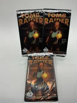 Precedence Tomb Raider CCG Base Set Booster Packs 3x 8 Cards Lara Croft English - Image 1