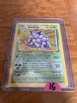 Pokemon TCG Nidoking Base Set Holo Unlimited Rare Card 11/102 - Image 1