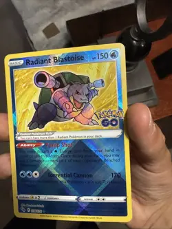 Pokemon TCG Radiant Blastoise Holo Card 018/078 Pokemon Go Rare, Near Mint/Mint - Image 1