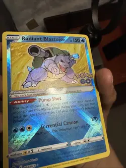 Pokemon TCG Radiant Blastoise Holo Card 018/078 Pokemon Go Rare, Near Mint/Mint - Image 2