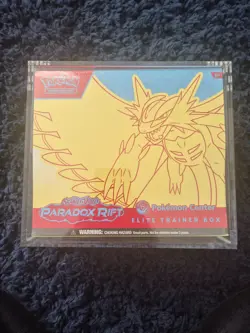 pokemon center paradox rift ETB with acrylic case - Image 1