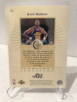 KARL MALONE - Utah Jazz - 1995-96 Upper Deck NBA Card 🏀 THE ROOKIE YEARS 85-86 - Image 2