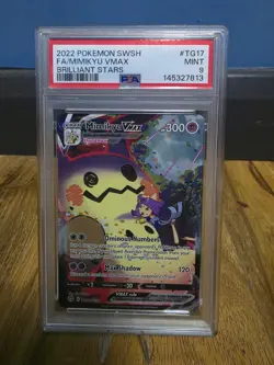 Mimikyu VMAX TG17/TG30 Brilliant Stars PSA 9 Pokemon Card - Image 1