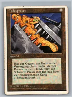 Magic MTG GERMAN 4th Edition Black Vise (Foreign White Border) MTG TCG CCG FWB - Image 1