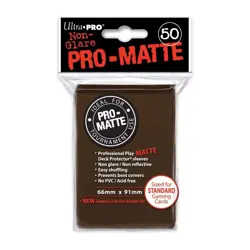 Ultra Pro Standard Pro Matte Deck Protector 50 Count [NEW] - Brown - Image 1