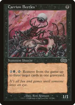 1998 Carrion Beetles Urza's Saga Magic the Gathering MTG Common NM - Image 1