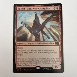 Spider-Man, New Champion FOIL RARE Marvel Super Heroes MSC MTG Magic Gathering - Image 1