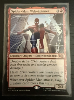 Spider-Man, Web-Spinner - Commander: Marvel Super Heroes MTG (MSC) FOIL - Image 1