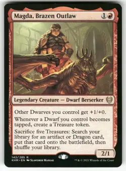 Magda, Brazen Outlaw (FOIL) 142 Rare Kaldheim Magic: The Gathering Near Mint - Image 1