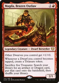 Magda, Brazen Outlaw (FOIL) 142 Rare Kaldheim Magic: The Gathering Near Mint - Image 3