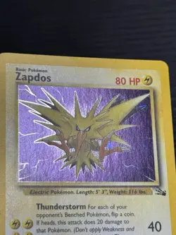 Zapdos 15/62 Fossil Set HOLO/FOIL RARE Unlimited Pokemon WOTC TCG LP - Image 5