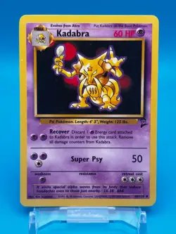 Kadabra Pokemon - Base 2 Set Card #46/130 - Vintage Uncommon 2000 TCG Near Mint - Image 1