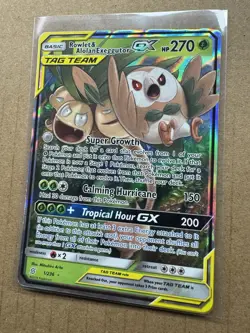 Rowlet & Alolan Exeggutor GX SM11 Holofoil 1/236 NM Ultra Rare - Image 3