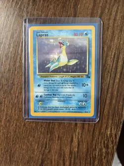 TCG Fossil Lapras 10/62 Holo Rare 1999 *INCOMPLETE “ERROR” NO STARS. READ ** - Image 2