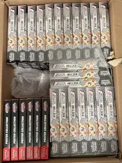 Pokemon Victini Illustration Boxes & Prismatic Evolutions Posters Sealed Lot! - Image 1