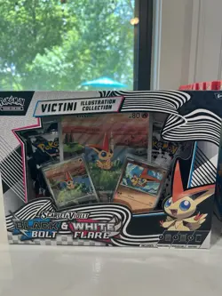 Pokemon Scarlet Violet Black Bolt & White Flare Victini Illustration Collection - Image 1