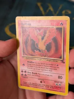 Pokemon TCG Moltres 27/62 Fossil Unlimited Rare 1999 - MP - Image 4