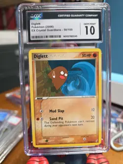 2006 Diglett 50/100 Pokemon EX Crystal Guardians CGC 10 RARE - Image 1
