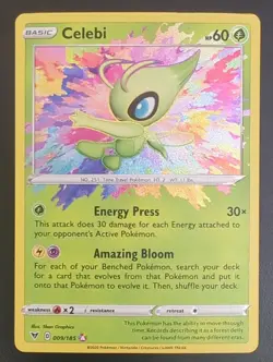 Celebi 009/185 Amazing Rare Farbenschock Karte Englisch NM Pokemon - Image 1